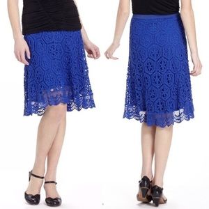 Ella Moss Blue Lace Skirt (Anthropologie), NWT